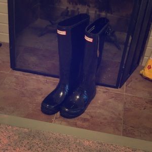Hunter Original Tall Rainboots - black gloss